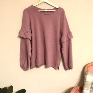 Old Navy Ruffle-Sleeve Sweatshirt Top